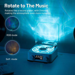 Retro Turntable Speaker Wireless Bluetooth-compatible 5.0 Vinyl Record Player Stereo Sound With White Noise RGB Projection Lamp Effect - Dreamy-Designs Store Online