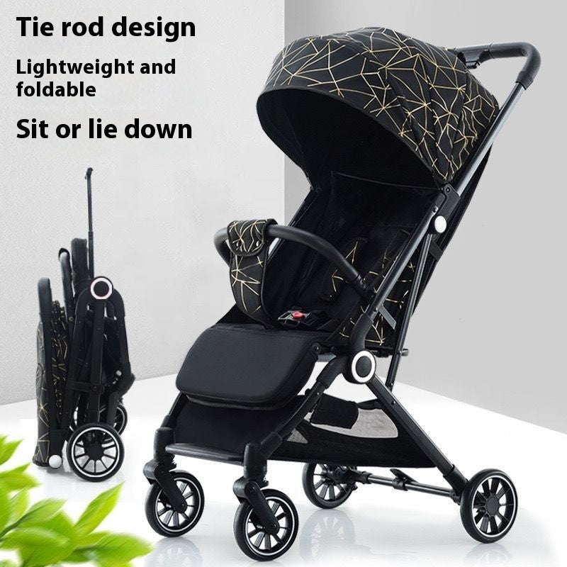 Pull Rod Type Summer Ultra-light Stroller Four Minus: Reversible, One-Click Folding, Multi-Color Stroller (With Trolley & Gifts) - Dreamy-Designs Store Online