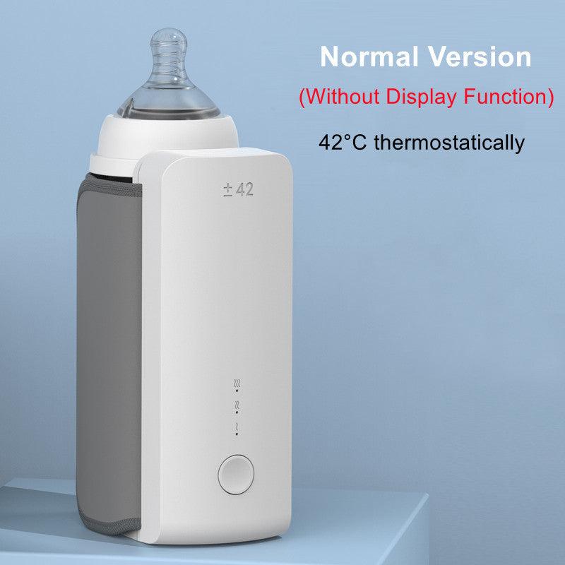 Portable Wireless Baby Bottle Warmer (USB Rechargeable) / 42°C Constant Temperature / Digital Display with 6-Speed Adjustment / Universal Insulation Sleeve - Dreamy-Designs Store Online