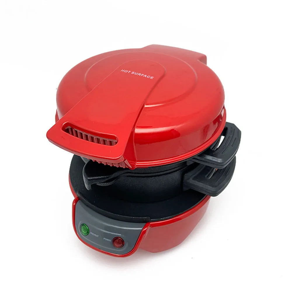 Household 3-in-1 Breakfast Machine (Sandwich Maker/Egg Cooker/Waffle Iron) - Multi-Function Electric Appliance (750W) - Available in Bright Red, Orange, Silver Gray - Dreamy-Designs Store Online