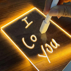 Creative LED Message Board Night Light (USB Powered) - Holiday Lamp With Pen For Children/Girlfriend - Decorative Lighting For Home/Bedroom - Dreamy-Designs Store Online