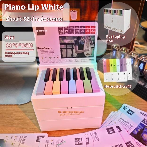 Taylor Piano Calendar 2025 Mini Piano Calendar (Desktop Ornament) / 27 Music Calendar Cards / 52 Songs / USB Rechargeable / 5 Instrument Sounds / Gifts for Music Fans - Dreamy-Designs Store Online