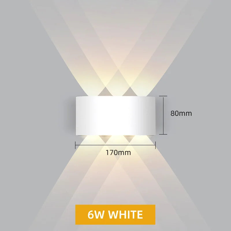 Aluminum LED Wall Lamp Waterproof IP65 interior wall light Up and Down Outdoor Garden Lights Bedroom Living Room Stairs Lighting - Dreamy-Designs Store Online