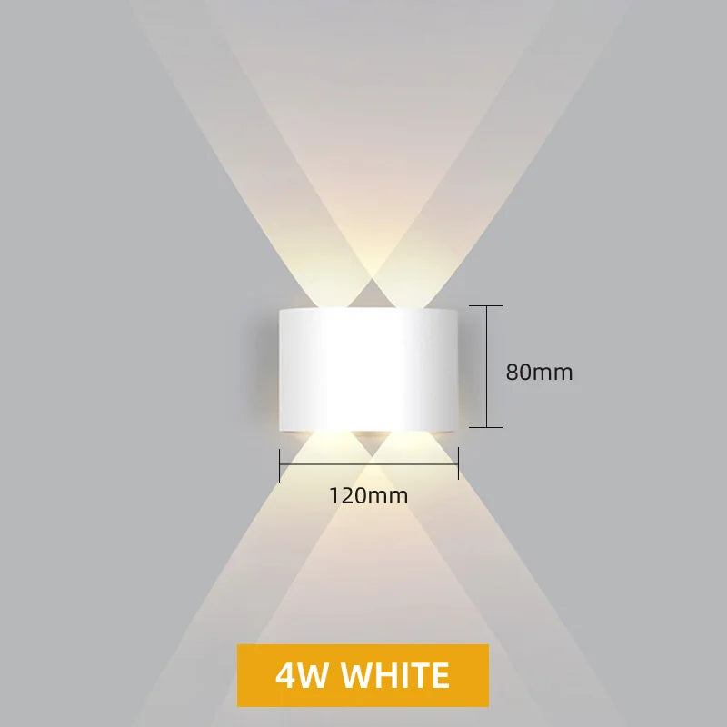 Aluminum LED Wall Lamp Waterproof IP65 interior wall light Up and Down Outdoor Garden Lights Bedroom Living Room Stairs Lighting - Dreamy-Designs Store Online