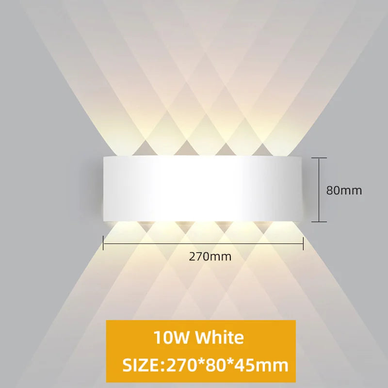 Aluminum LED Wall Lamp Waterproof IP65 interior wall light Up and Down Outdoor Garden Lights Bedroom Living Room Stairs Lighting - Dreamy-Designs Store Online