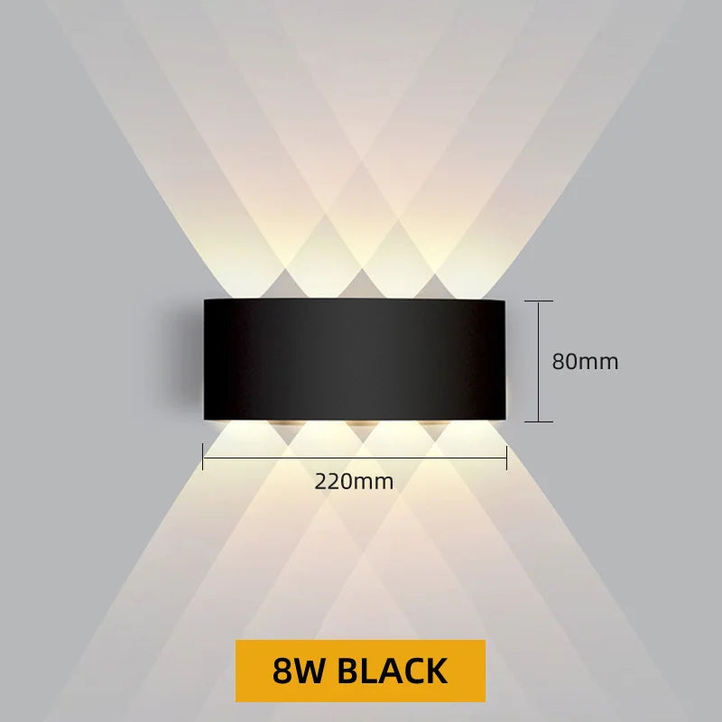 Aluminum LED Wall Lamp Waterproof IP65 interior wall light Up and Down Outdoor Garden Lights Bedroom Living Room Stairs Lighting - Dreamy-Designs Store Online