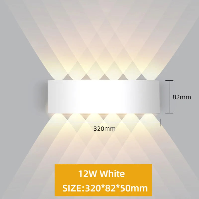 Aluminum LED Wall Lamp Waterproof IP65 interior wall light Up and Down Outdoor Garden Lights Bedroom Living Room Stairs Lighting - Dreamy-Designs Store Online