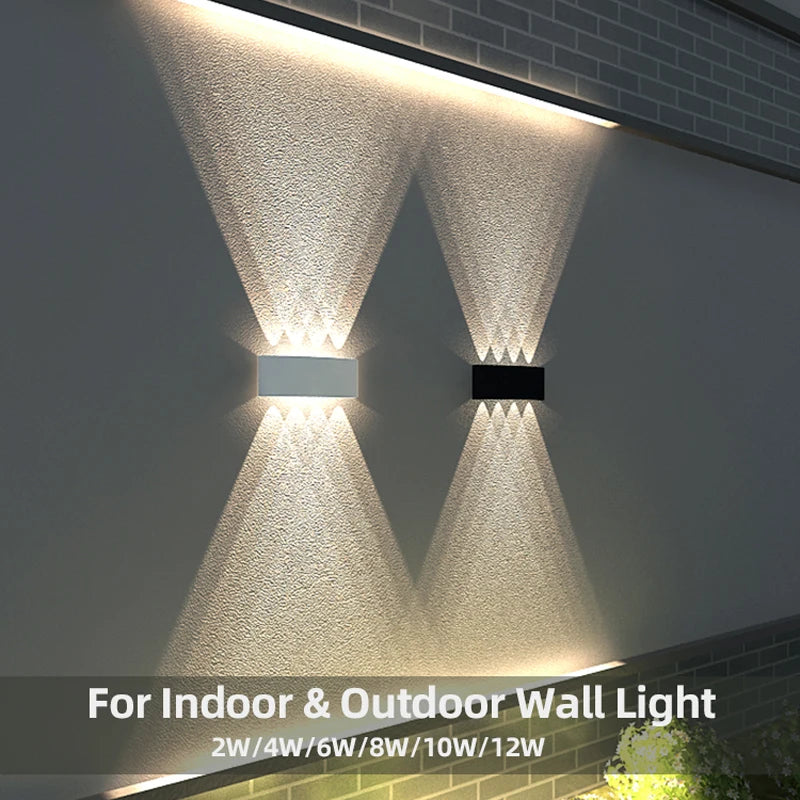 Aluminum LED Wall Lamp Waterproof IP65 Outdoor Garden Lights 8W 12W Interior Wall Light for Bedroom Living Room Stairs Lighting - Dreamy-Designs Store Online