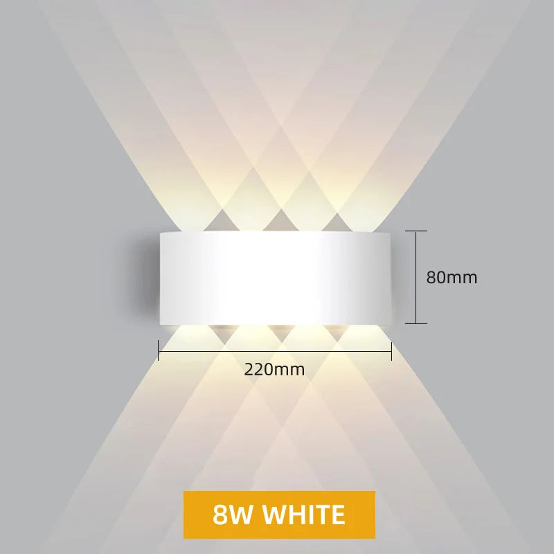 Aluminum LED Wall Lamp Waterproof IP65 interior wall light Up and Down Outdoor Garden Lights Bedroom Living Room Stairs Lighting - Dreamy-Designs Store Online