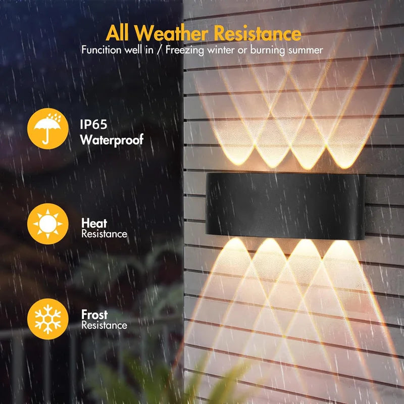 Aluminum LED Wall Lamp Waterproof IP65 interior wall light Up and Down Outdoor Garden Lights Bedroom Living Room Stairs Lighting - Dreamy-Designs Store Online