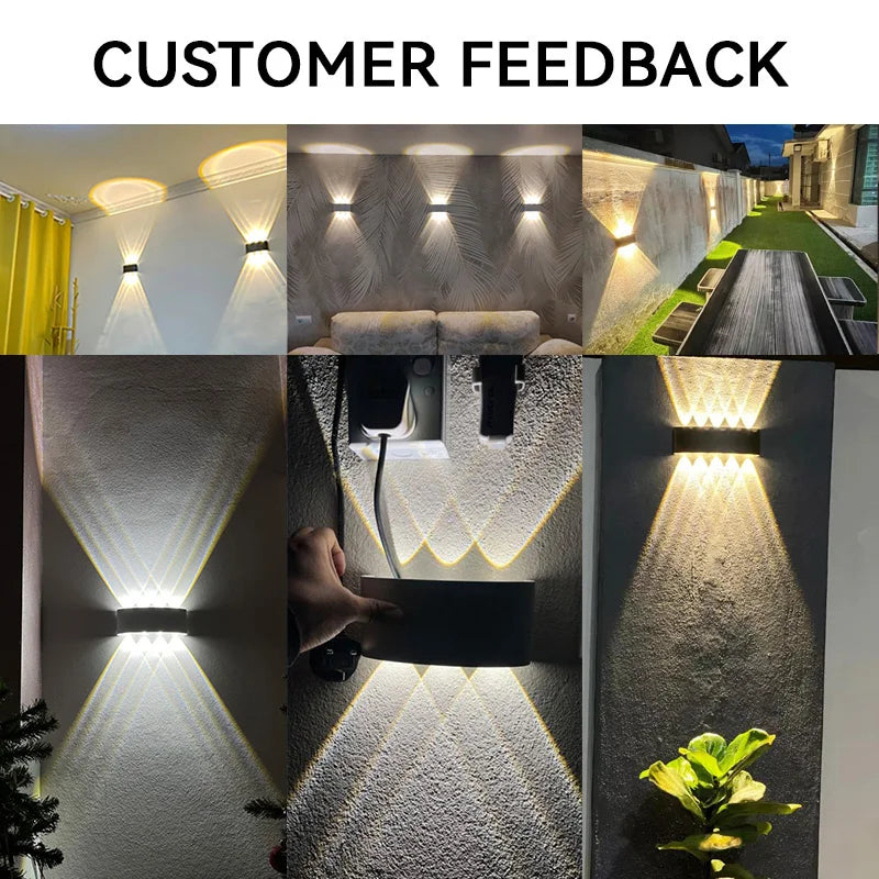 Aluminum LED Wall Lamp Waterproof IP65 interior wall light Up and Down Outdoor Garden Lights Bedroom Living Room Stairs Lighting - Dreamy-Designs Store Online