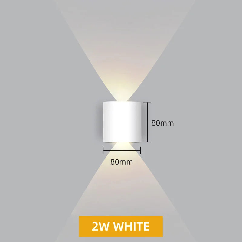 Aluminum LED Wall Lamp Waterproof IP65 interior wall light Up and Down Outdoor Garden Lights Bedroom Living Room Stairs Lighting - Dreamy-Designs Store Online