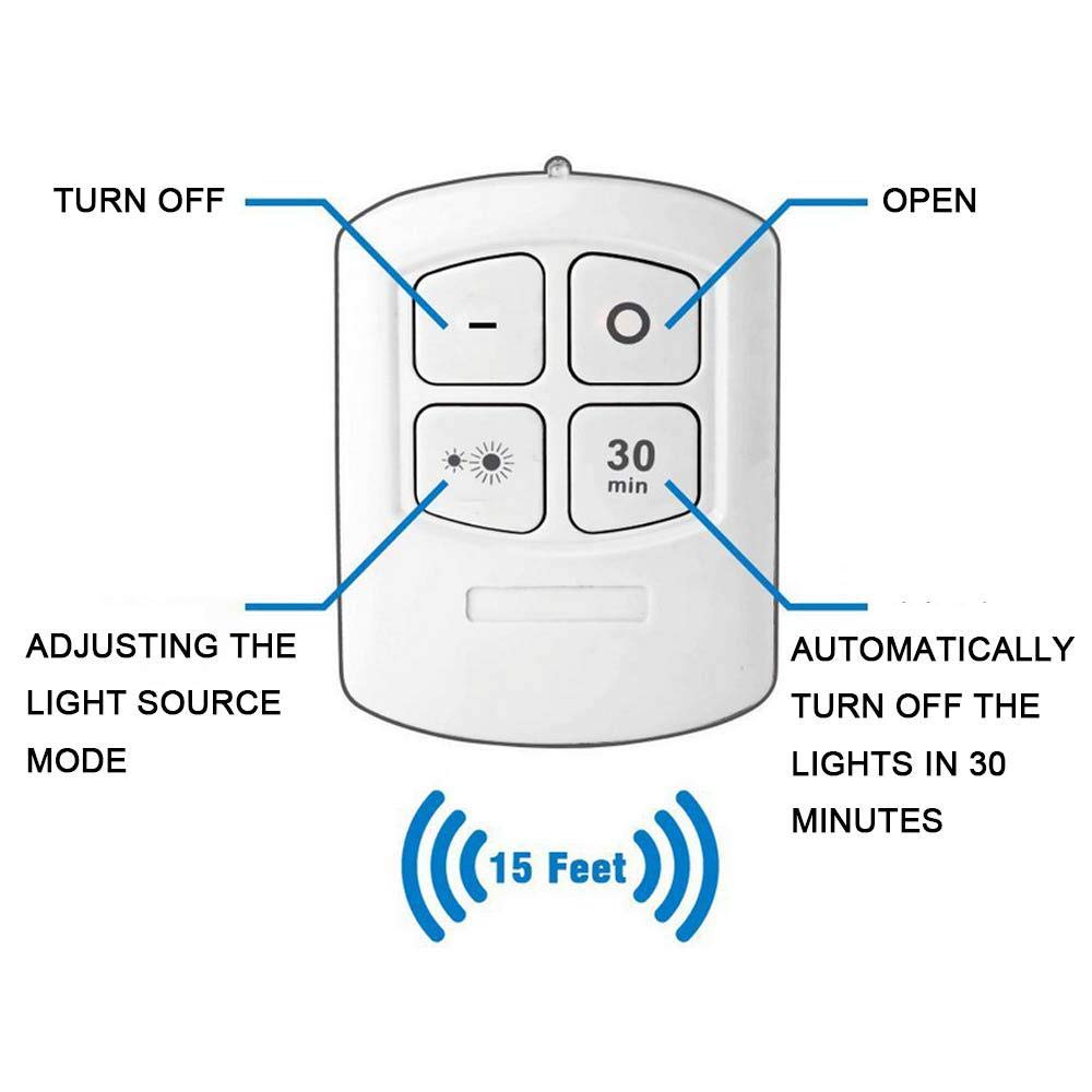 Smart Wireless Led Light Kitchen Under Furniture Dimmable Lamps Bedroom Wardrobe Lighting Round with Remote Control LED Lights - Dreamy-Designs Store Online