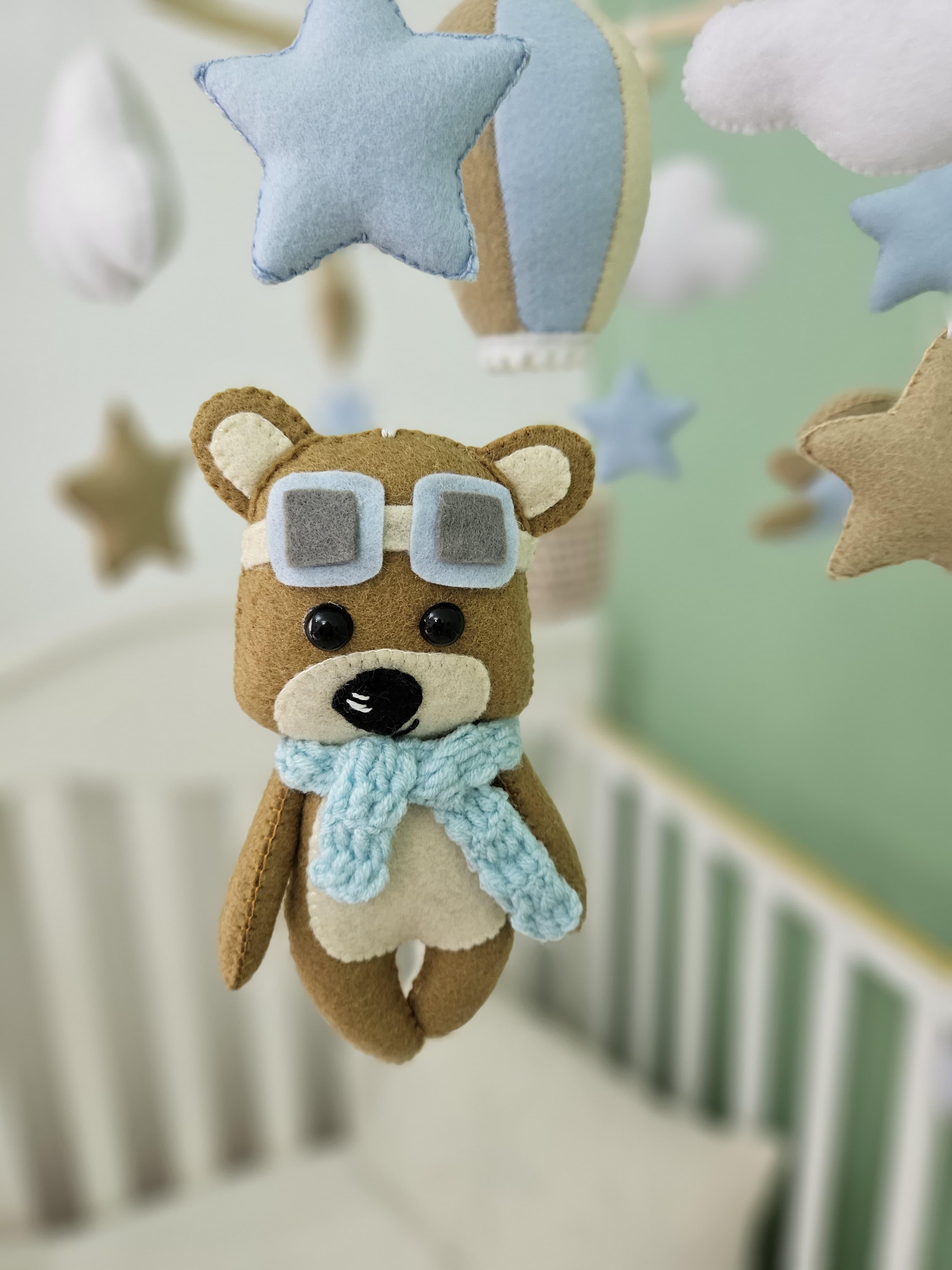 Adventure Bear Baby Mobile - Dreamy-Designs Store Online