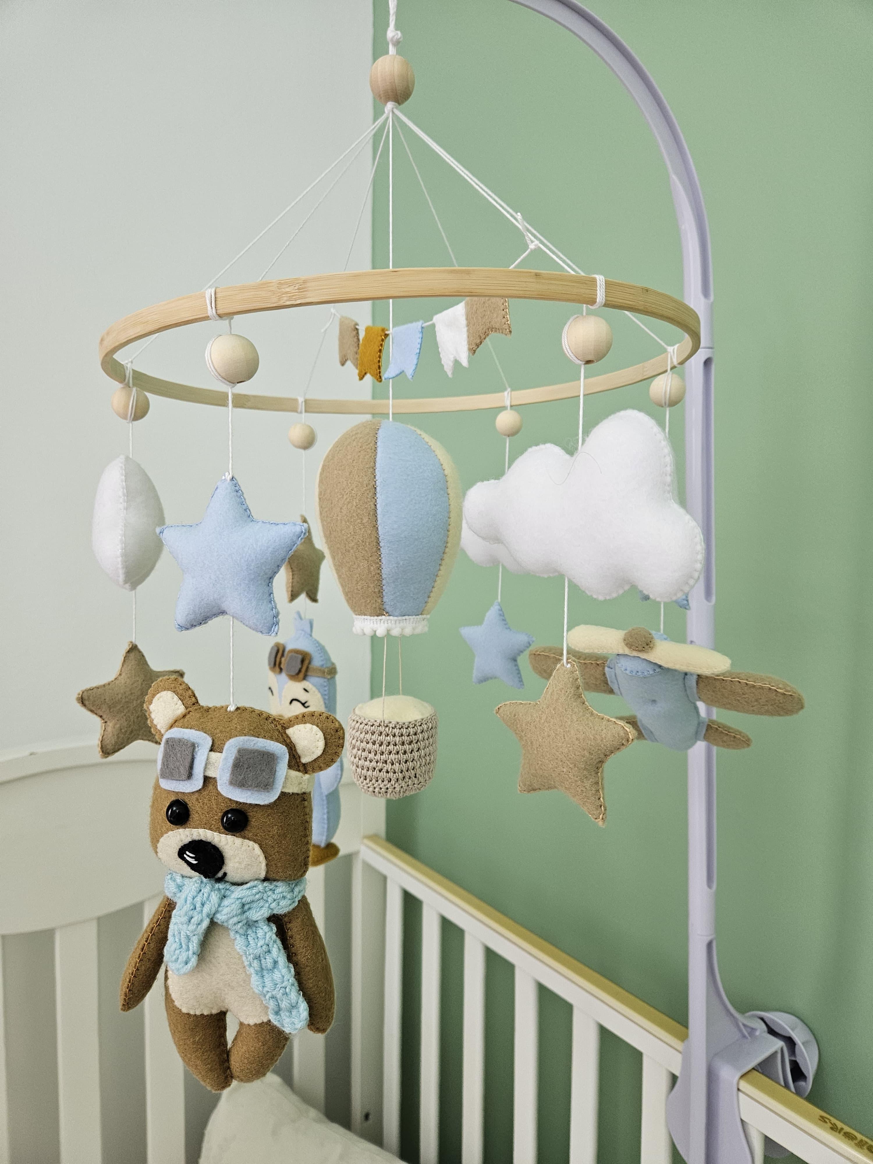 Adventure Bear Baby Mobile - Dreamy-Designs Store Online