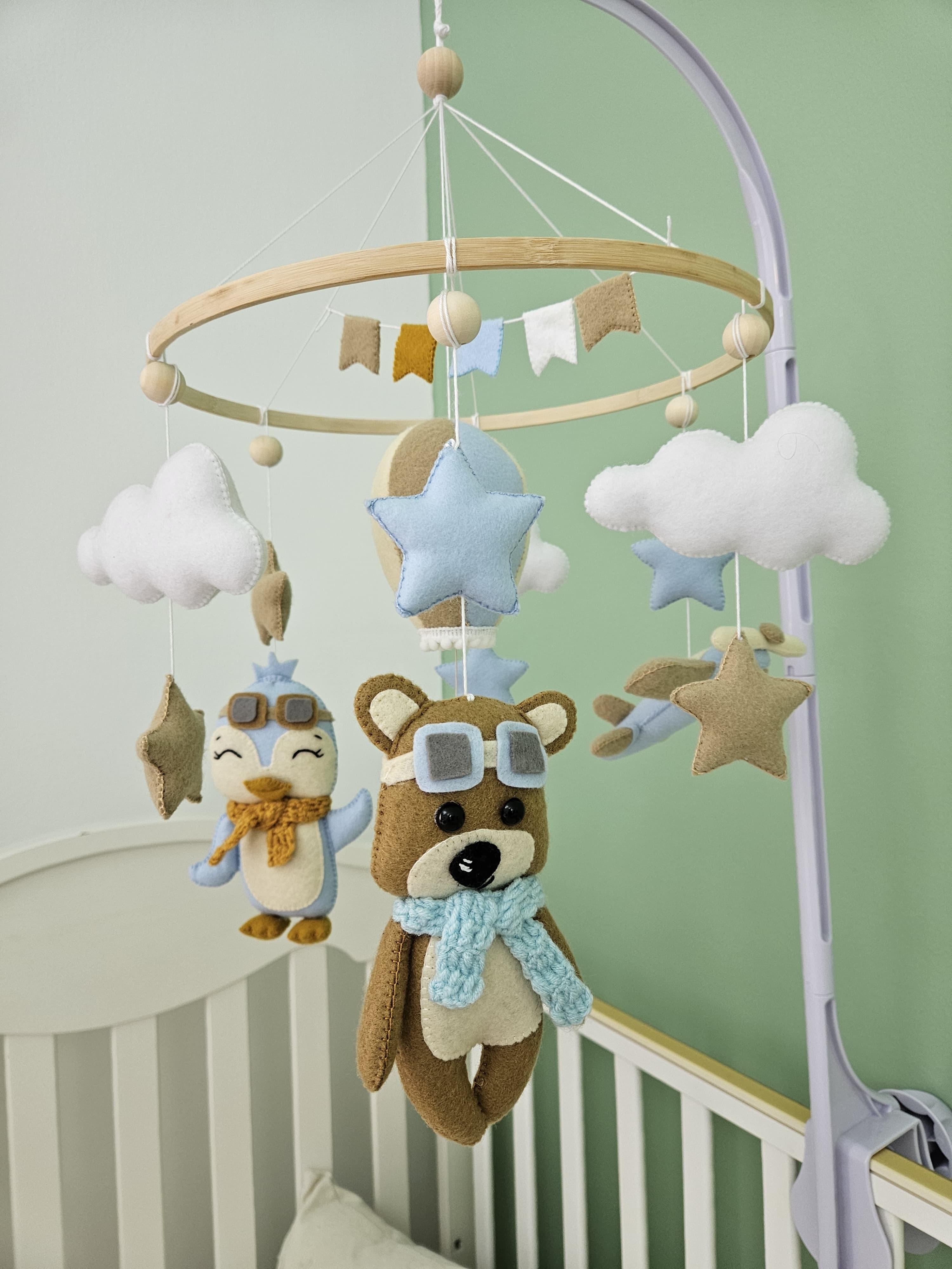 Adventure Bear Baby Mobile - Dreamy-Designs Store Online