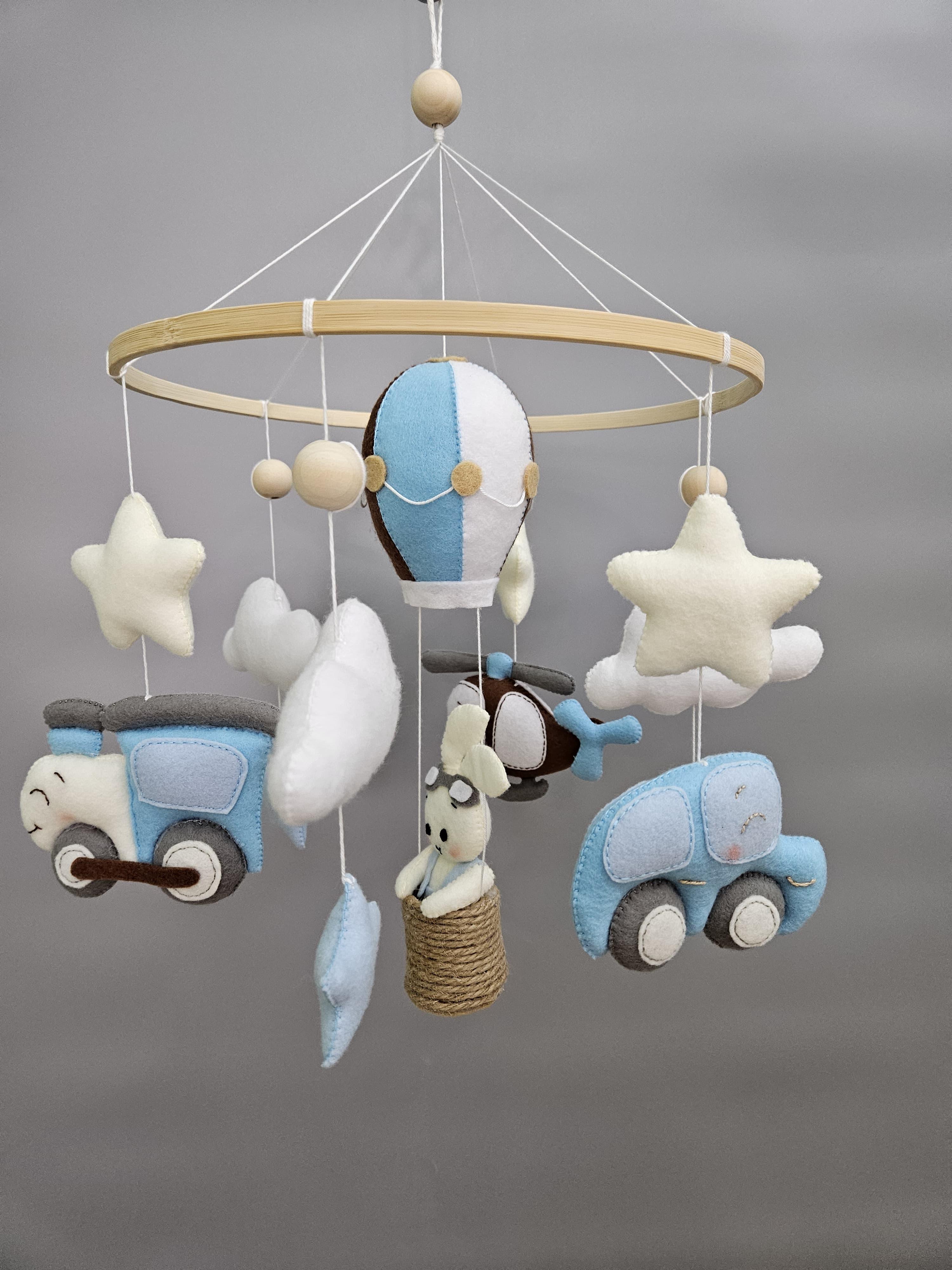 Sky-High Dreams: Handmade Baby Mobile - Dreamy-Designs Store Online