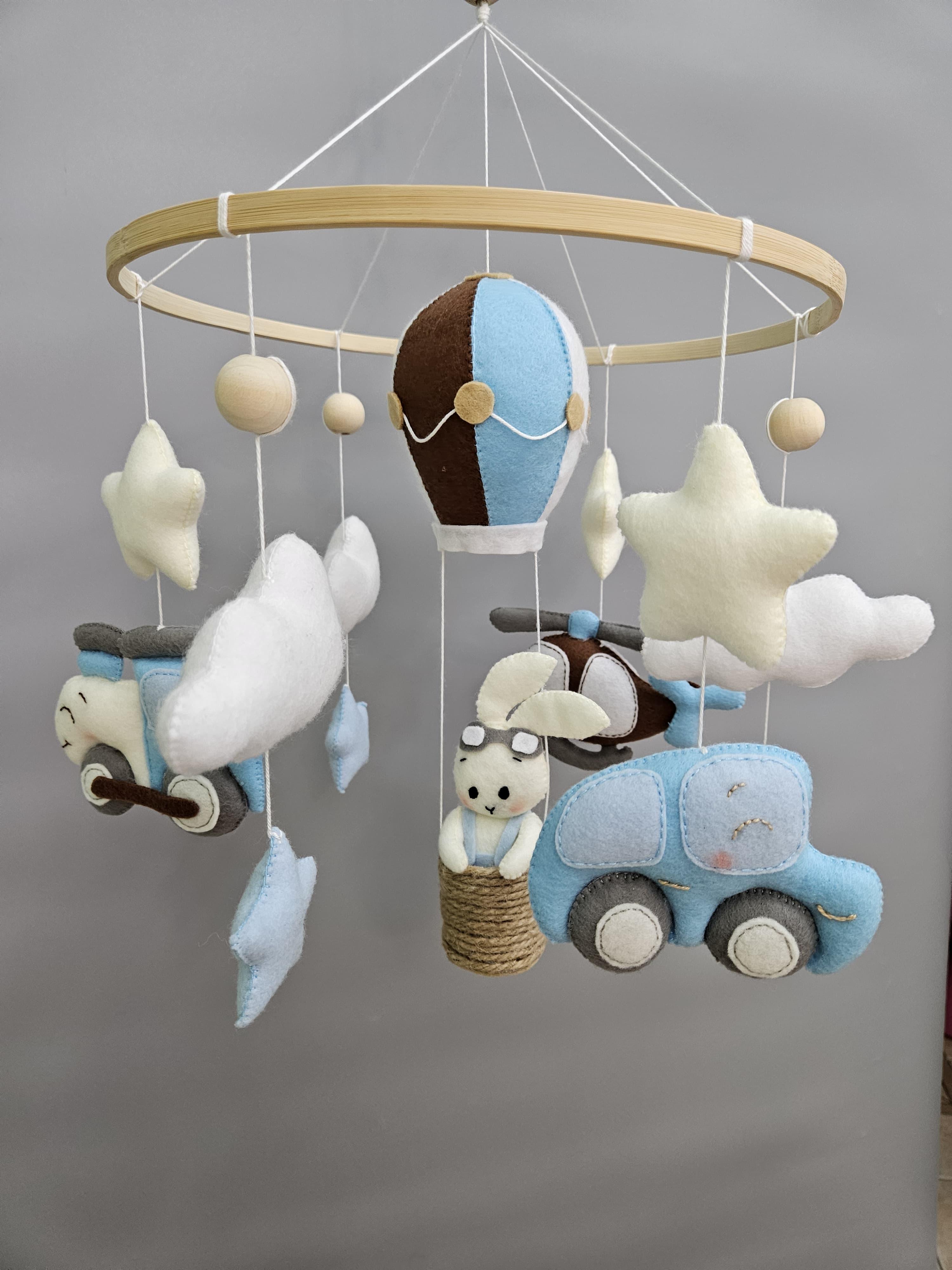 Sky-High Dreams: Handmade Baby Mobile - Dreamy-Designs Store Online