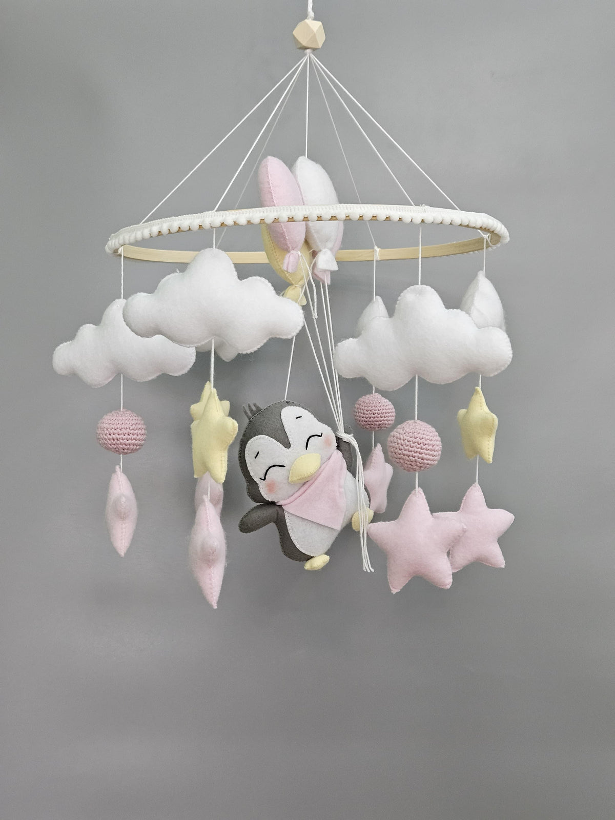 Handcrafted Penguin Mobile for Peaceful Sleep - Dreamy-Designs Store Online