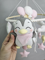 Handcrafted Penguin Mobile for Peaceful Sleep - Dreamy-Designs Store Online