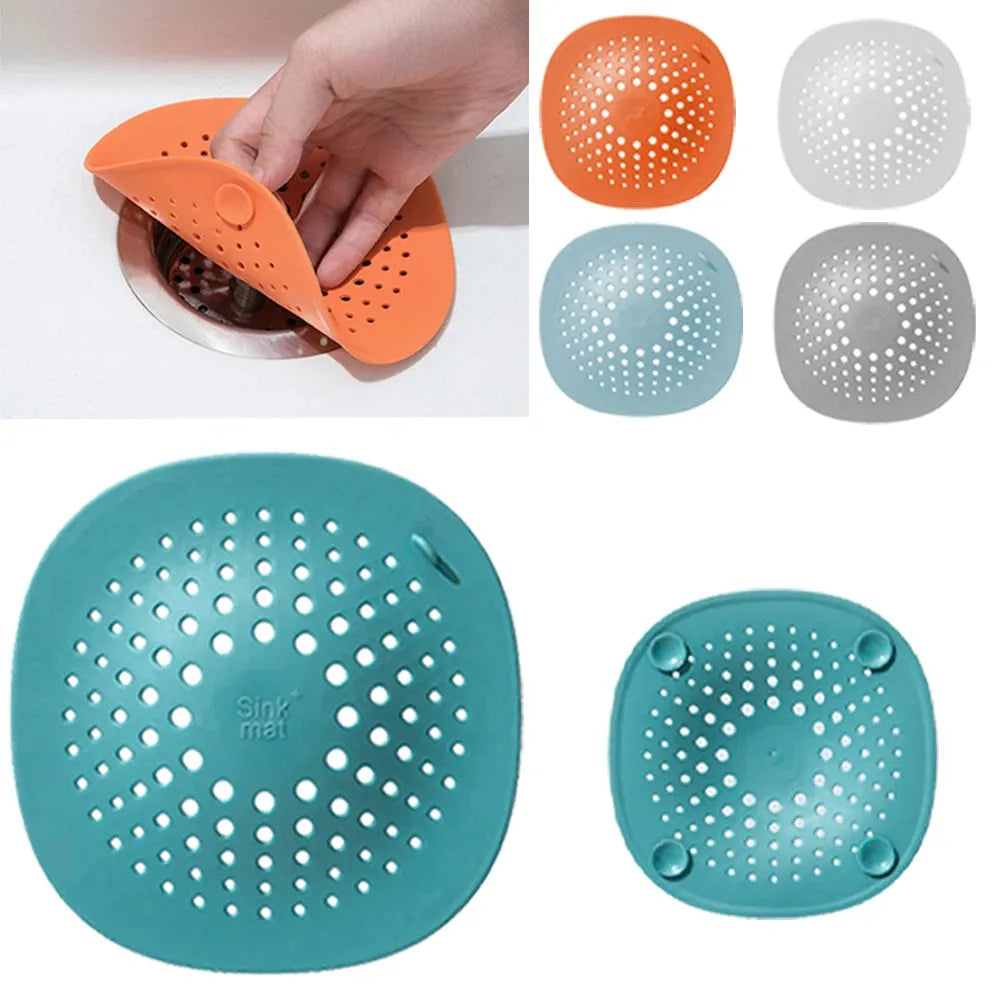 Silicone Hair Catcher (15cm) "Bathroom Sink Strainer; Kitchen Drain Filter; Shower Outfall Protector" (TPR Material / Easy Clean / Flexible) - Dreamy-Designs Store Online