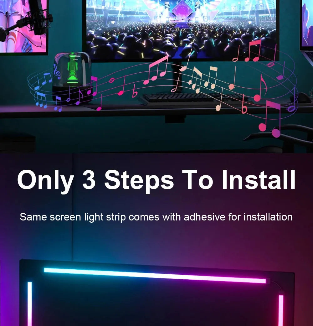 Smart Ambient TV Lighting (LED Strip, PC Display Sync, DIY Party Atmosphere Light) - Dreamy-Designs Store Online