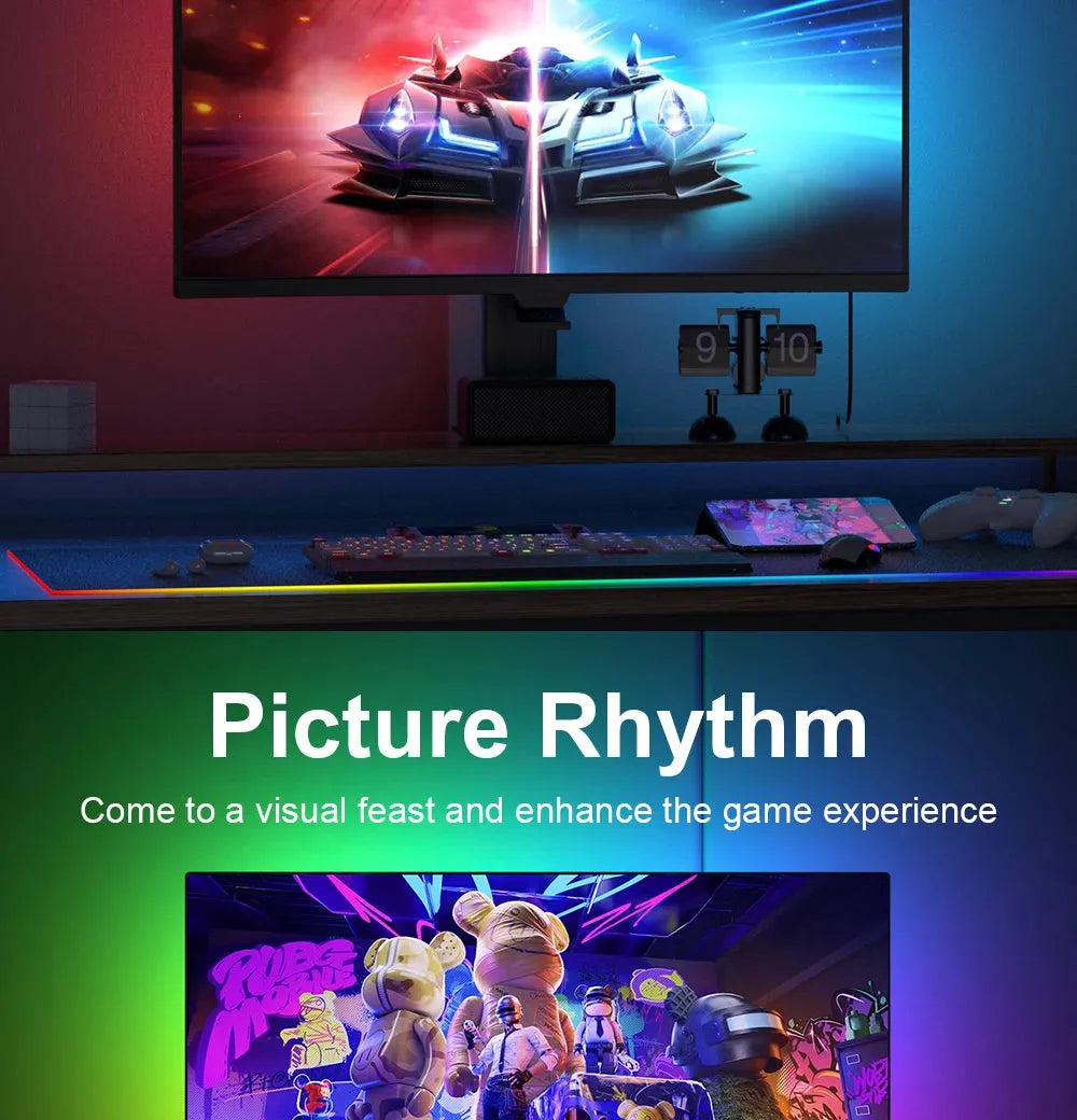 Smart Ambient TV Lighting (LED Strip, PC Display Sync, DIY Party Atmosphere Light) - Dreamy-Designs Store Online