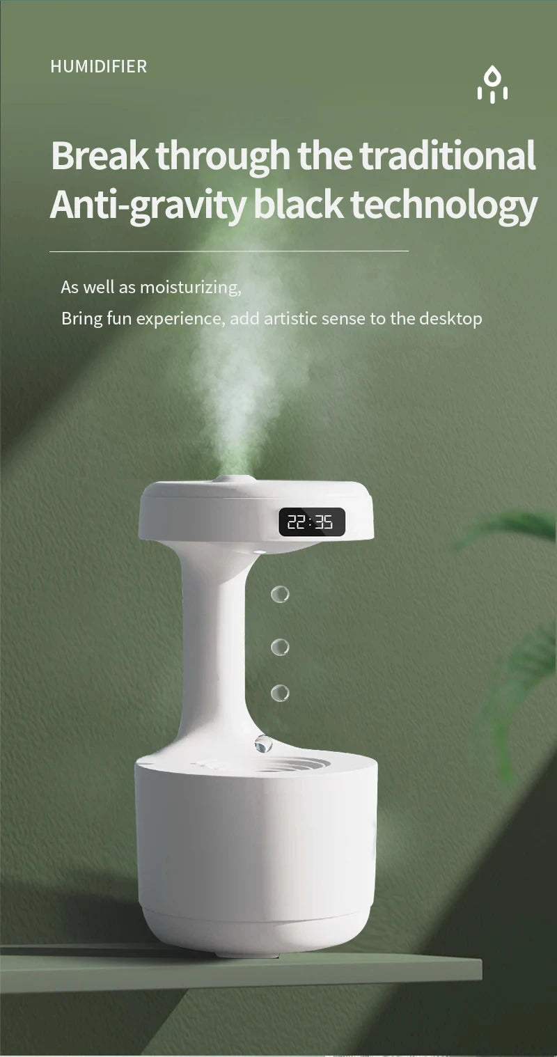 Xiaomi MIJIA Anti-Gravity Humidifier (Portable Aroma Diffuser) // Silent Operation // 8-Hour Runtime // Night Light // Intelligent Display // Smart Dry Burn Protection - Dreamy-Designs Store Online