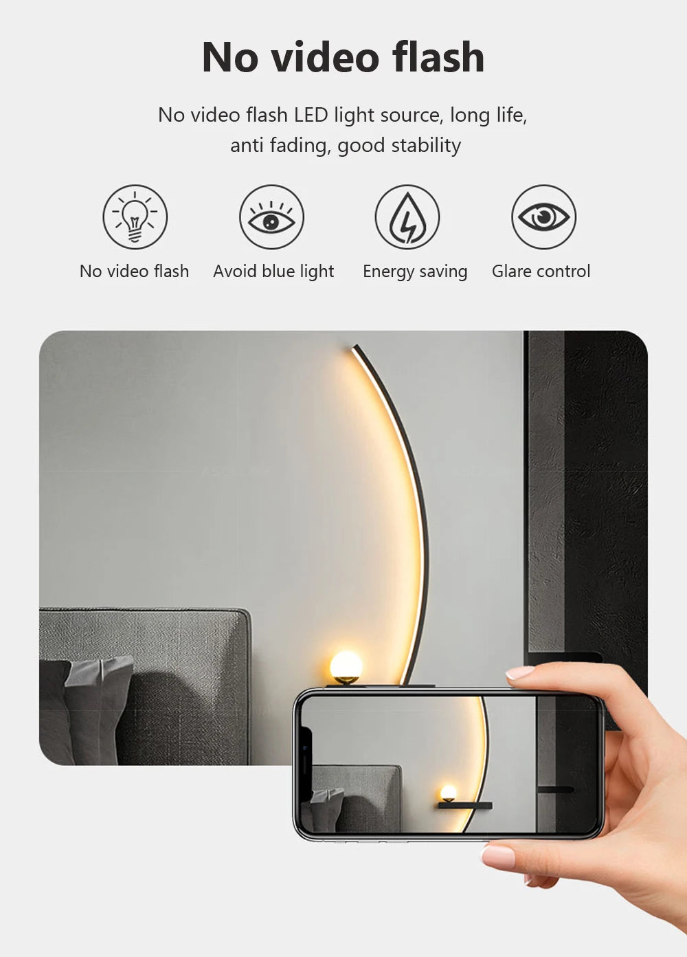 LED Wall Lamp 55/105CM Smart Remote Control Left Right Lighting Wall Sconces Bedroom Bedside Living Room Home Led Lights Lustre - Dreamy-Designs Store Online