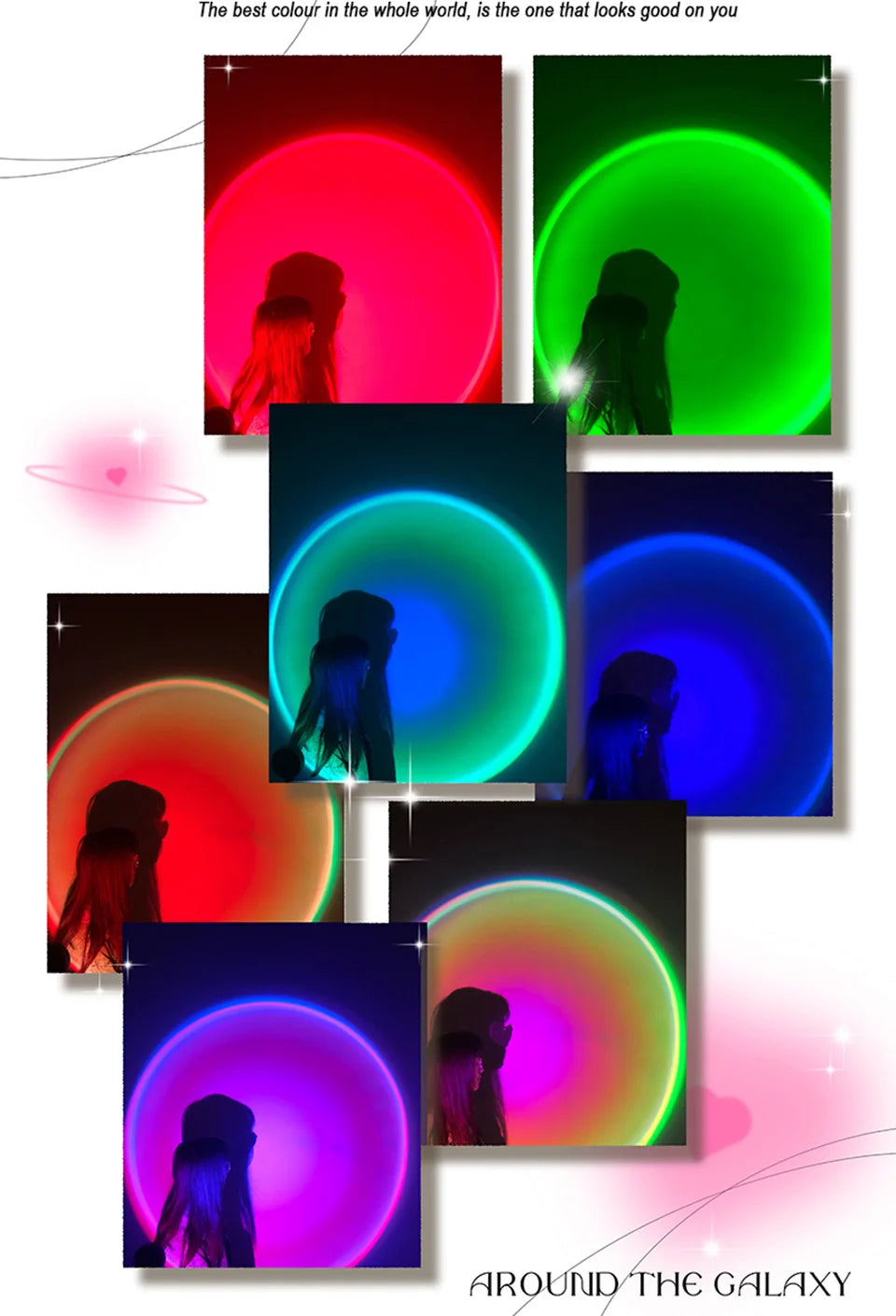 Mini USB Sunset Lamp Led Projector Night Light 16 Colors Switch Rainbow Atmosphere Home Bedroom Background Wall Decoration Gift - Dreamy-Designs Store Online