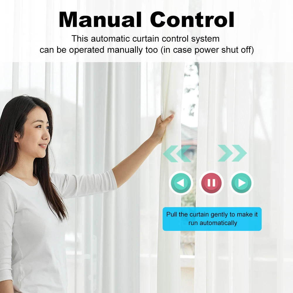 Tuya 155MM 4rd Smart Zigbee/WiFi Electric Shutter Curtain Motor Silent Motor with Remote APPVoice Control With Alexa Google Home