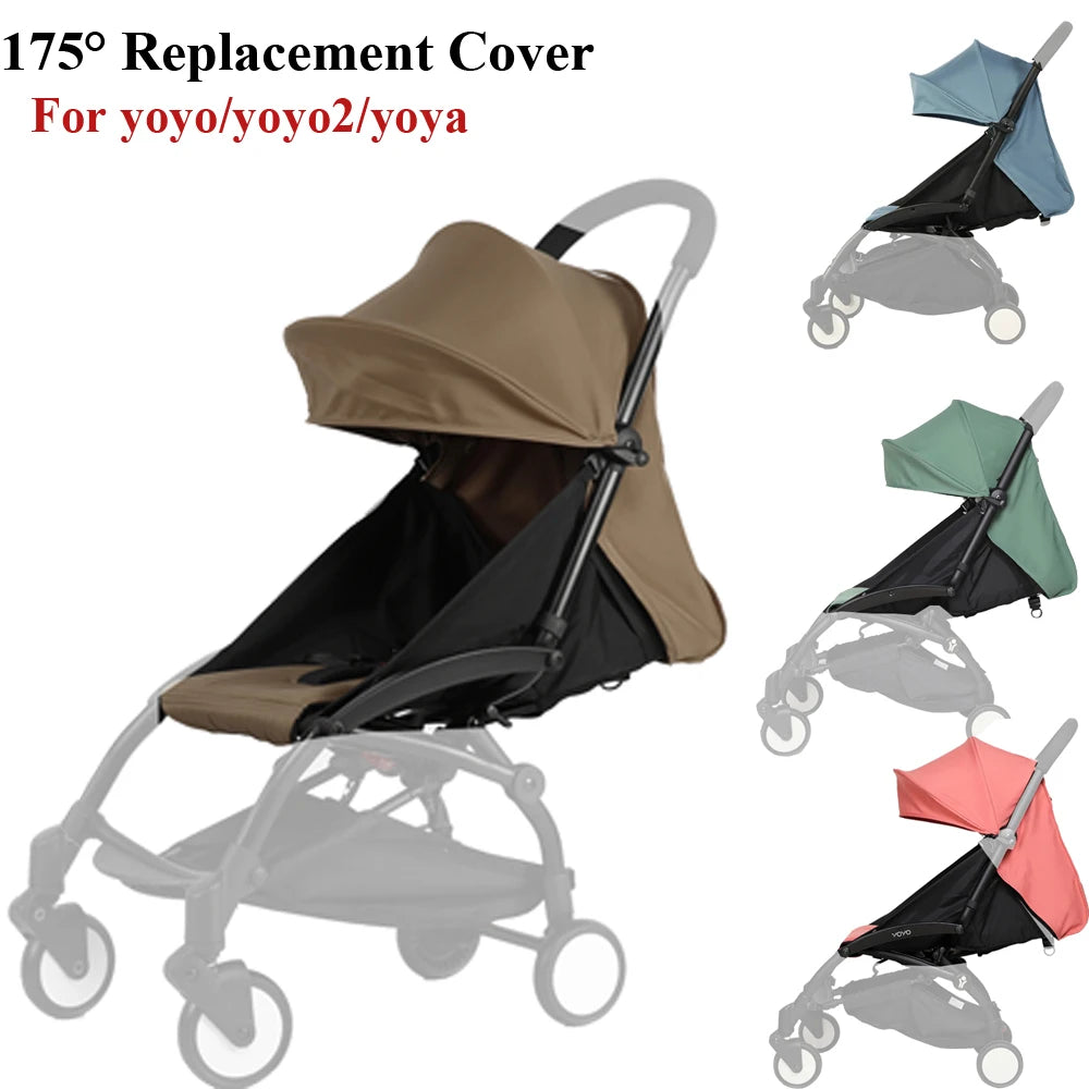 Premium 3-Piece Stroller Accessory Set for YOYO/YOYO2/YOYA Babytime (Hood, Mattress, Seat Cushion) - UPF50+ Sun Protection, Comfortable Padding - Dreamy-Designs Store Online