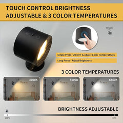 Led Double Head Wall Lamp Touch Control Remote 360 Rotatable USB Recharge Wireless Portable Night Light For Bedroom Reading Lamp - Dreamy-Designs Store Online