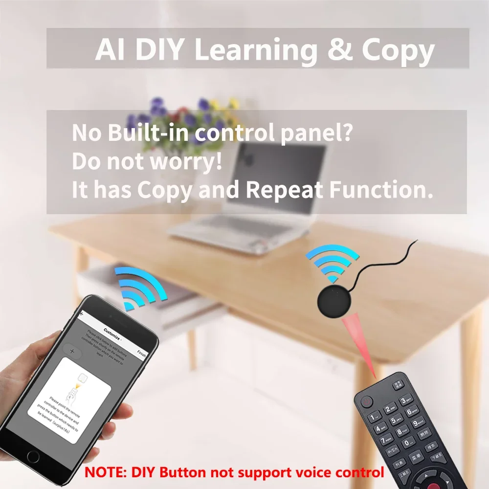 Tuya Smart WiFi Universal IR Remote Control 38KHz DIY Smart LIfe APP Voice Control for TV DVD AC with Alexa Alice Google Home - Dreamy-Designs Store Online