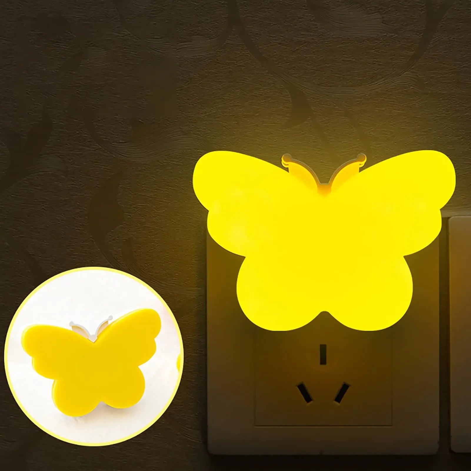 Butterfly Night Light Plug Into Wall Auto Dusk to Dawn Smart Sensor Night Light for Living Room Bedroom Bathroom Kids 220V EU - Dreamy-Designs Store Online