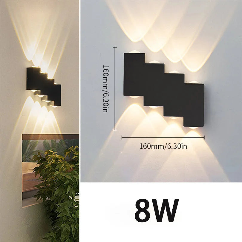 Aluminum LED Wall Lamp Outdoor Waterproof IP66 Yard Wall Light 4W 6W 8W 12W Garden Lights Bedroom Living Room Stairs Lighting - Dreamy-Designs Store Online