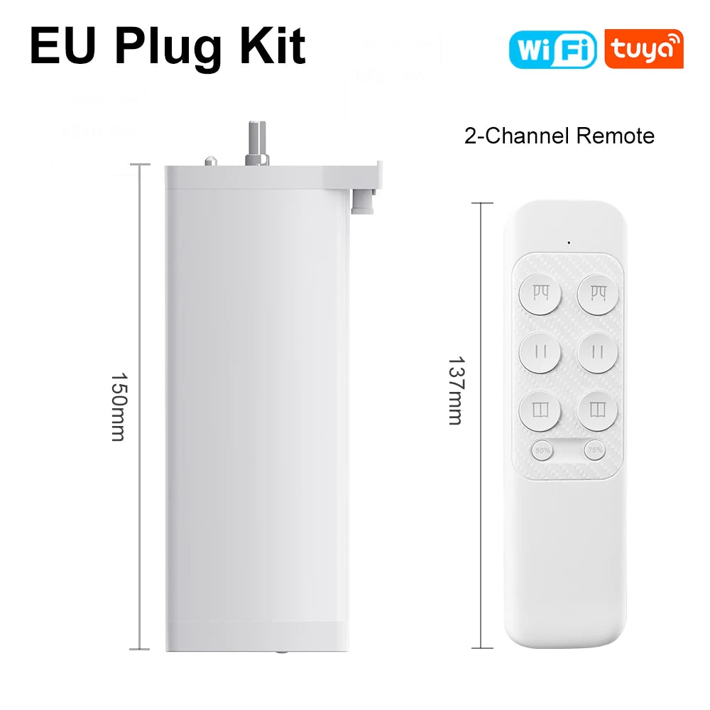 Tuya 155MM 4rd Smart Zigbee/WiFi Electric Shutter Curtain Motor Silent Motor with Remote APPVoice Control With Alexa Google Home