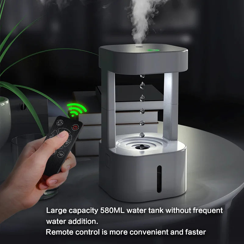 580ML Anti-Gravity Water Drop Humidifier (3 Modes) / Levitating Water Drops / Ultrasonic Cool Mist Maker / Fogger / LED Night Light / Essential Oil Diffuser / Aromatherapy / Home Office Portable - Dreamy-Designs Store Online