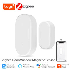 Tuya Zigbee Door Magnetic Sensor Door Window Open Closed Detector Alarm Sensor Smart Life App Works With Alexa Google Home