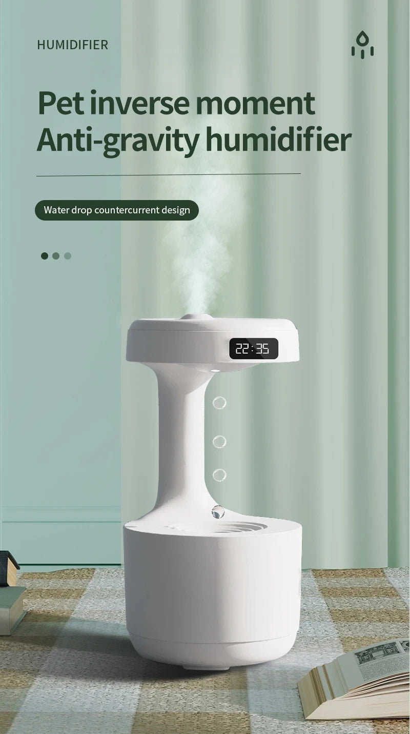 Xiaomi MIJIA Anti-Gravity Humidifier (Portable Aroma Diffuser) // Silent Operation // 8-Hour Runtime // Night Light // Intelligent Display // Smart Dry Burn Protection - Dreamy-Designs Store Online