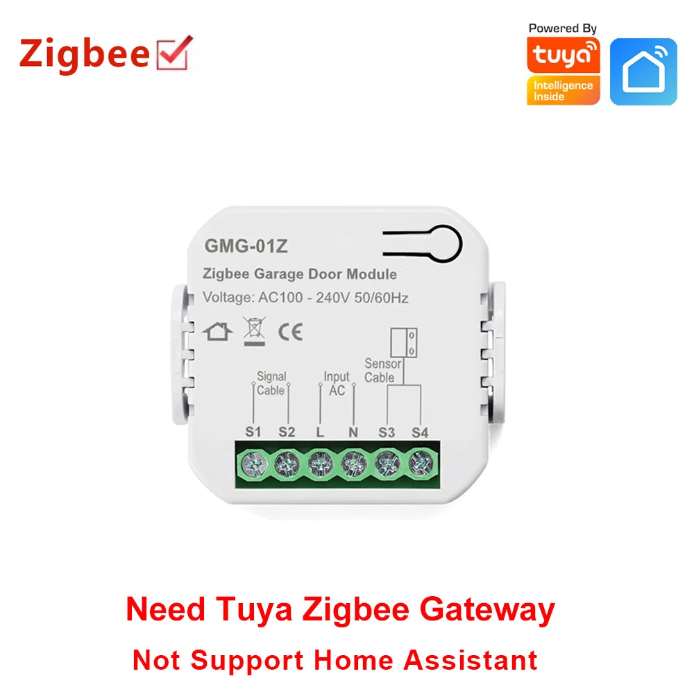 Tuya WiFi Zigbee Smart Garage Door Controller Opener Universal Garage Door Control Switch Voice Control for Alexa Google home