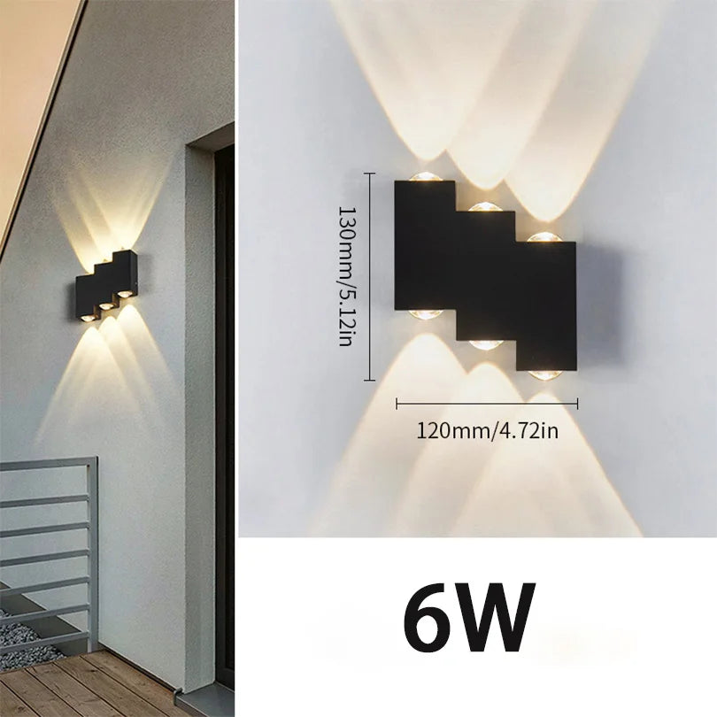 Aluminum LED Wall Lamp Outdoor Waterproof IP66 Yard Wall Light 4W 6W 8W 12W Garden Lights Bedroom Living Room Stairs Lighting - Dreamy-Designs Store Online