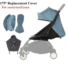 Premium 3-Piece Stroller Accessory Set for YOYO/YOYO2/YOYA Babytime (Hood, Mattress, Seat Cushion) - UPF50+ Sun Protection, Comfortable Padding - Dreamy-Designs Store Online