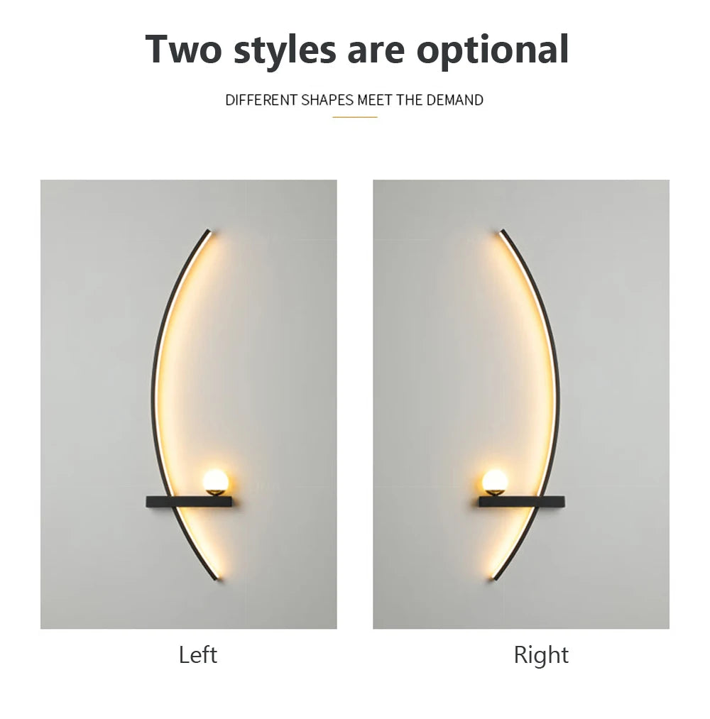 LED Wall Lamp 55/105CM Smart Remote Control Left Right Lighting Wall Sconces Bedroom Bedside Living Room Home Led Lights Lustre - Dreamy-Designs Store Online