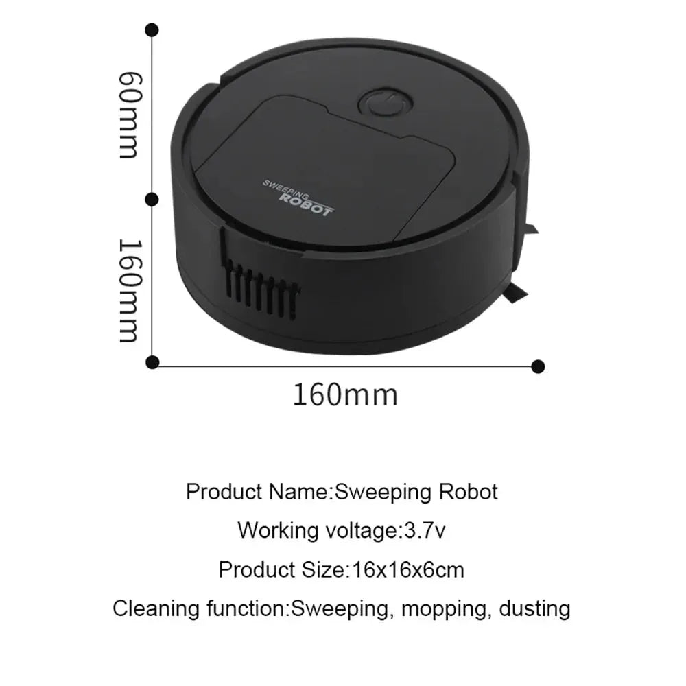 Fully Automatic Mini Robot Vacuum (Sweep/Mop/Suction) - Intelligent 3-in-1 Cleaning Machine - Household Helper for Easy Floor Maintenance - Dreamy-Designs Store Online