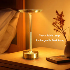 Wierless Simple Charging LED Desk Lamp restaurant Bar Table Lamp Dimming Atmosphere Retro Portable Charging Touch USB Read Lamp - Dreamy-Designs Store Online