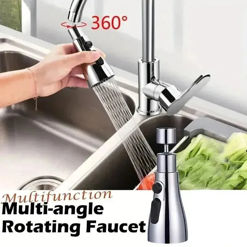 1pc Faucet Extender (Three Modes) "Splash Prevention" "Water Saver" "Extended Shower Spray Filter" / Kitchen & Bathroom Accessory / Easy Install / Durable Copper Alloy - Dreamy-Designs Store Online