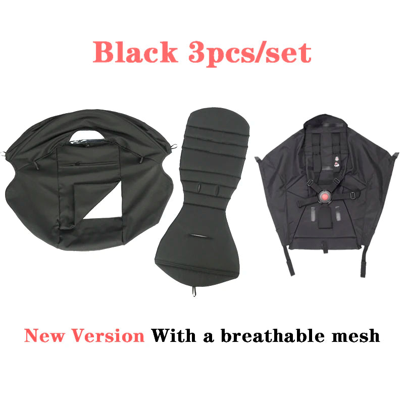 Premium 3-Piece Stroller Accessory Set for YOYO/YOYO2/YOYA Babytime (Hood, Mattress, Seat Cushion) - UPF50+ Sun Protection, Comfortable Padding - Dreamy-Designs Store Online