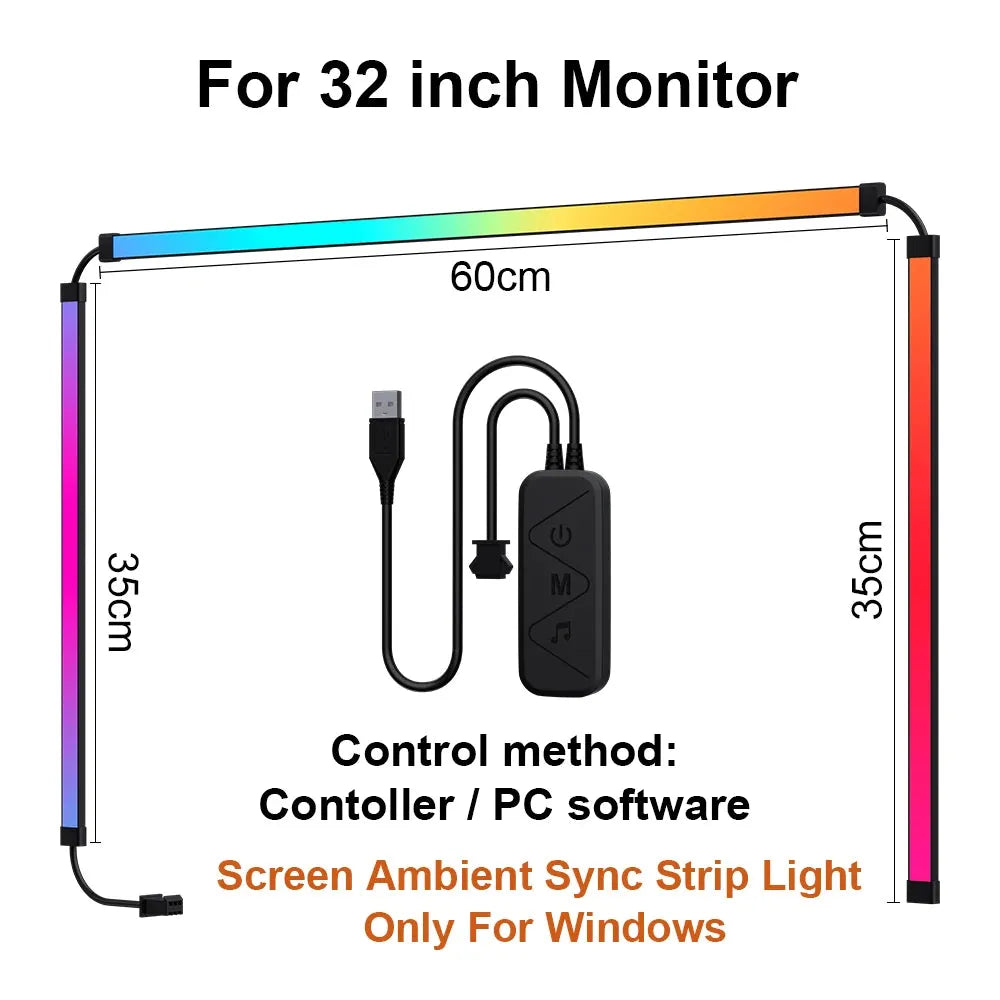 Smart Ambient TV Lighting (LED Strip, PC Display Sync, DIY Party Atmosphere Light) - Dreamy-Designs Store Online