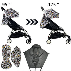 3pcs/set 175 Stroller Accessories Canopy Cover Seat Cushion For Babyyoya Sunshade Cover Seat Mattress With Zipper Pocket - Dreamy-Designs Store Online